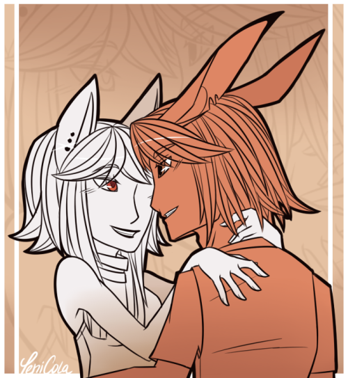 Some OTPs that I felt like drawing today u 0 u )/ went with how they appear in the Noviera verse some friends and I are working on. I’m missing a few but maybe next time sjdfksdf ANYWAY the pairings:
“ [1] Zuro (dragon) x Adelle (moonrabbit) [as if I...