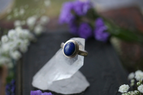 Beautiful old and vintage genuine silver rings with lapis lazuli, amber and probably garnet are avai