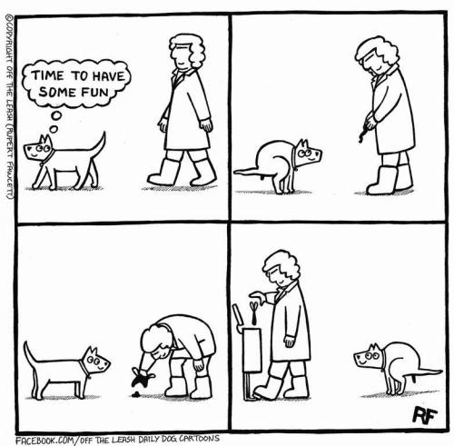 honky-tonk-badonk-adonk:  thefrogman:  Off the Leash by Rupert Fawcett [tumblr | facebook | store]  THE FRIKKEN POOPING ONE HAD ME CRYING LMFAO