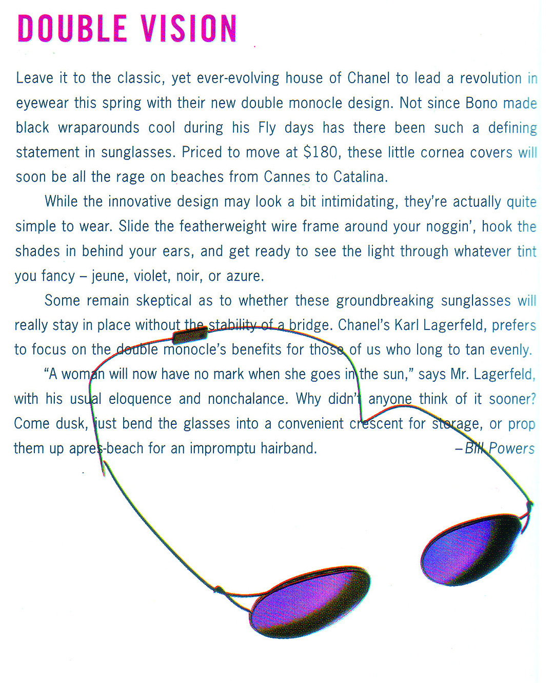 y2kaestheticinstitute:  ‘Double Monocle’ - Chanel (Spring/Summer 1999) Sourced