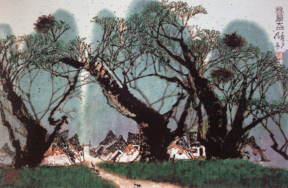  The Chinese landscape painter ZHANG BU was born in 1934. He started as a newspaper