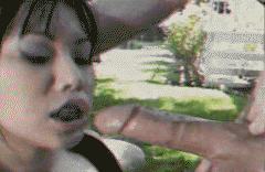 bitejobs:  Complete Set: Asian with braces deepthroating white meat. Gifs 1-10 of