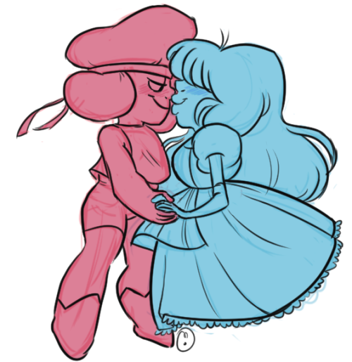 Porn photo emibeedoodles:  obligatory ruby and sapphire