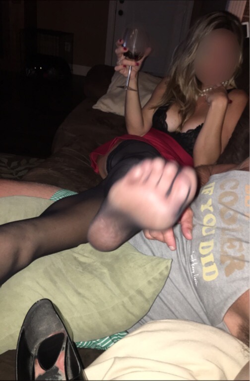 sexywifeysfeet:A little role play action. Sexy Wifey was a high end escort for the