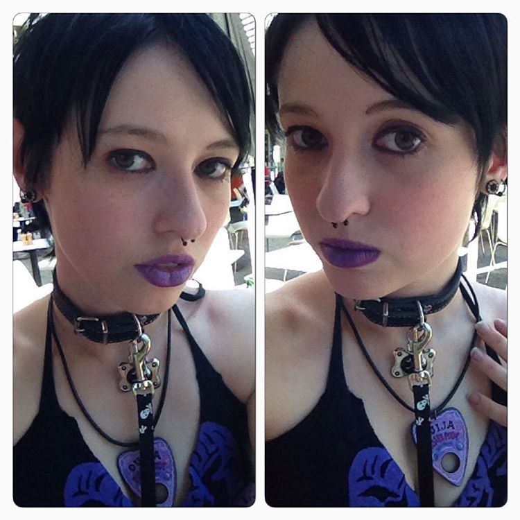 pixie-oni:  We went out to a poly munch as a family #goth #gothic #purple #black