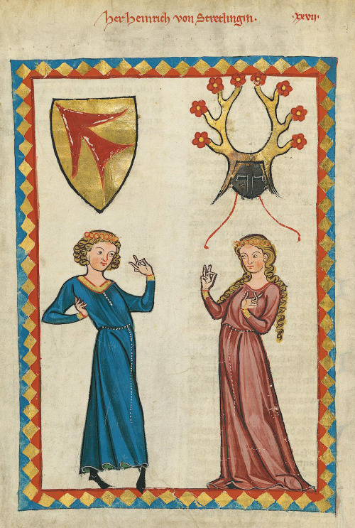 Illustrations from the Codex Manesse by the Grundstockmaler, 1305-1315