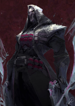 cyberclays:   Reaper   - Overwatch fan art by  Jason Nguyen    More Overwatch related art on my tumblr [here]   