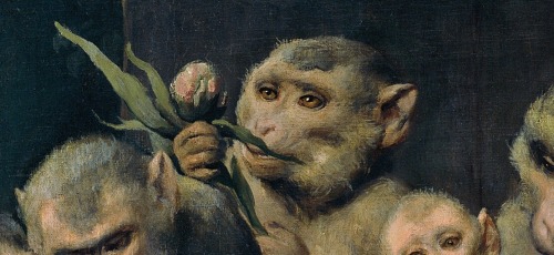 Details of monkeys by Gabriel von Max; ca. 1890