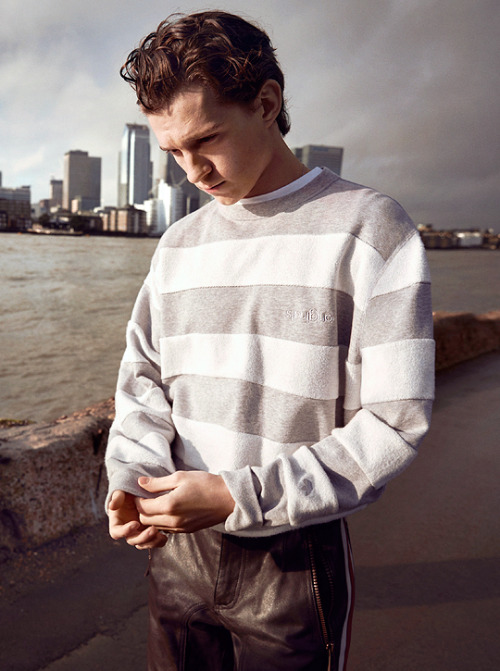 ryan-potter:Tom Holland photographed by Tom Sloan for L’uomo Vogue Magazine | 2017