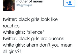 prettyboyshyflizzy:thisiswhiteculture:  white women never come to the rescue of black women. they only assert that they are feminist and they matter if it means stepping on the necks of people of color to show their superiority  so much truth