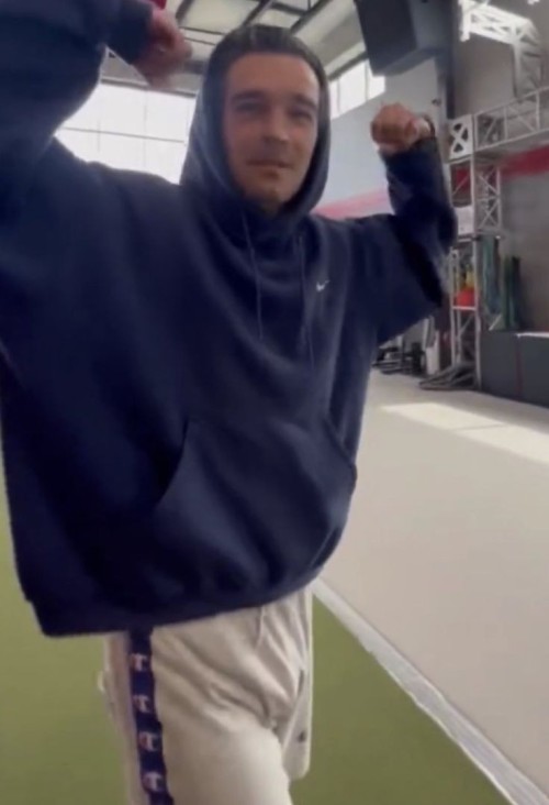 Matty And His Blue Nike Hoodie 💙🤍