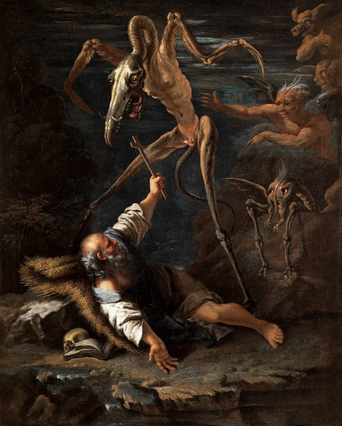 gdfalksen:The Works of Salvator Rosa:1. Human Fragility2. The Temptation of St. Anthony3. Saul and t
