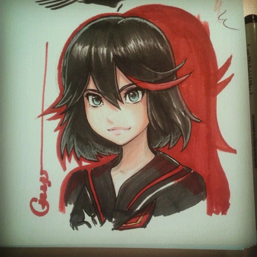 omar-dogan:#ryoko #killlakill, i will record a video of me working on a larger marker piece for next week’s class!