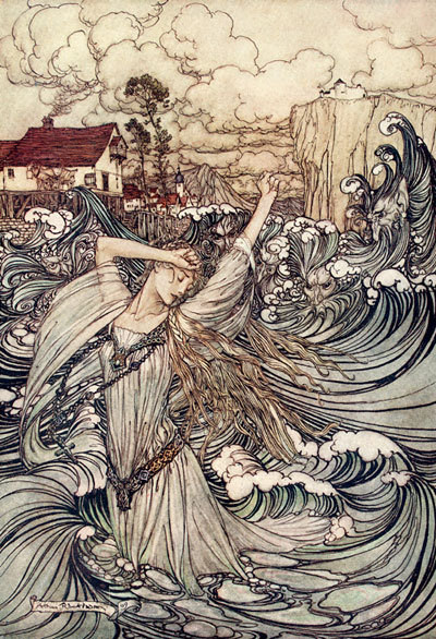 mightymindpalace:  Selkie Woman - Arthur Rackham. Taken from the book Undine  by Friedrich