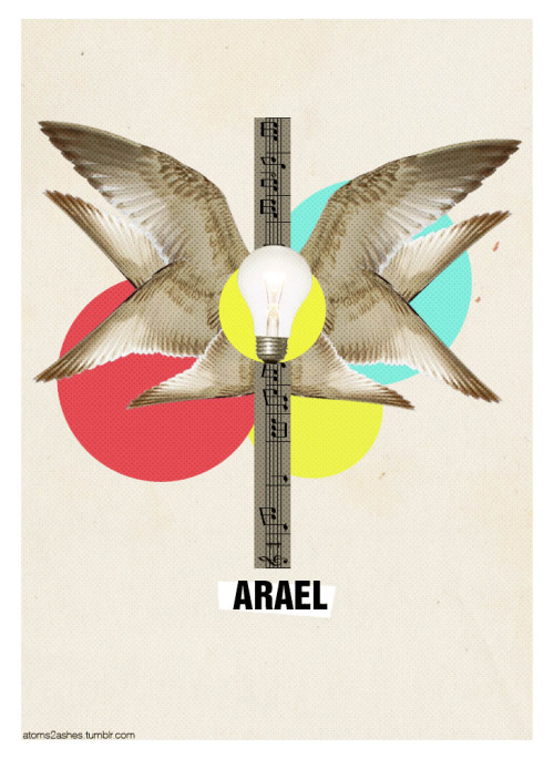 atoms2ashes:  Evangelion Angels presented via Digital Collage 