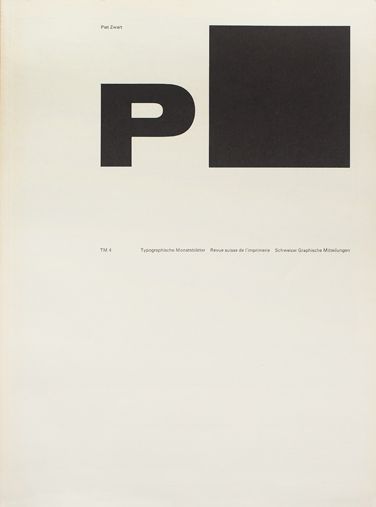 Cover design by Fridolin Muller. Reproduction of Piet Zwart’s personal signature logo.-Shop &n