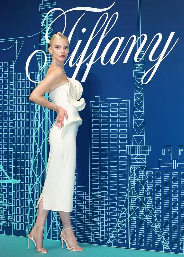 ANYA TAYLOR JOY at the Tiffany & Co. Store Opening on September 13th 2023 in Tokyo wearing DELCORE