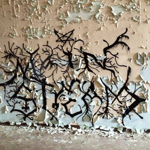unknowneditors:  Brazilian street artist Herbert Baglione has somehow managed to make an abandoned psychiatric hospital in Parma, Italy even creepier with his paintings of shadows.  Be sure to check out Unknown Editors on Tumblr & Facebook.