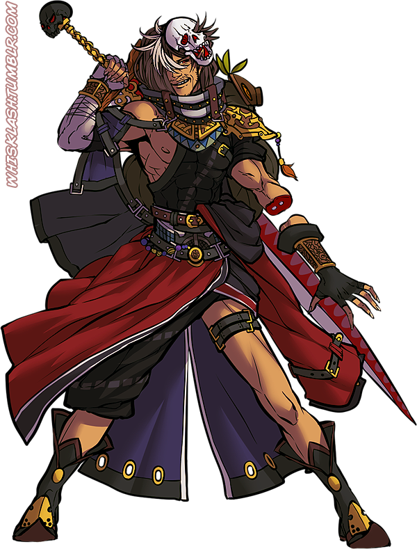 kitsoru:  whisklash:  Hexafusion of Auron &amp; Happy Mask Salesman &amp;