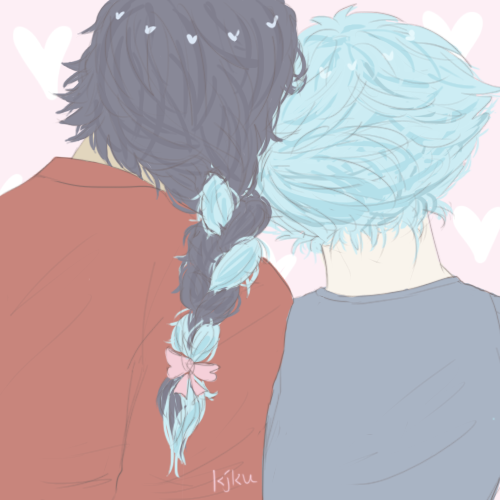 kjku:  KouAo WeekDay 6: Hair it’s late but it’s finally finished!! i really hate