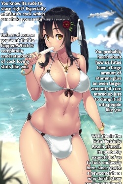 ayami-hentai-captions: Futa District: The Beach This is the kind of beach I’d spend my whole day at~  A special little caption for @emi-chans-hentai-haven  