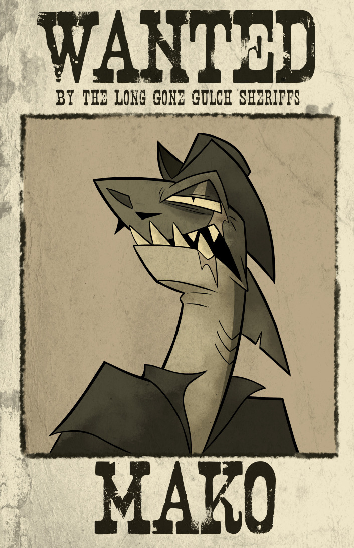 longgonegulch:  WANTED By The Long Gone Gulch Sheriff’s Department Name: Mako Species:
