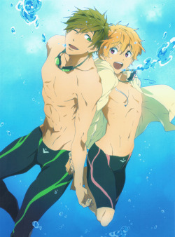 milk-coconut:Free! Iwatobi Swim Club: teasing the line between official art and fan art since 2013.  