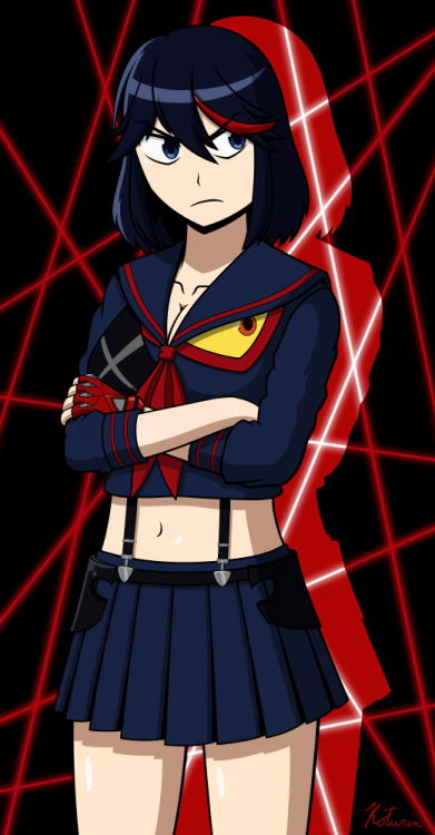  Ryuko Matoi is one of my favorite anime protagonists! I find her really admirable and cool. Also, a