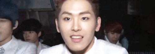 boradorihoya:  Hoya and Sungyeol foolin around ♥ .... and then there's leader watching  