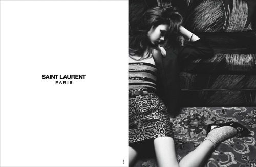 Saint Laurent. Ad campaign SS14Creative Director: Hedi SlimanePhotos: Hedi SlimaneModels:  Nathan We