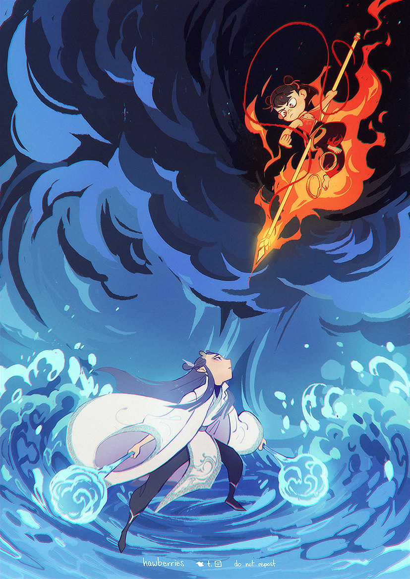 hawberries:  Nezha Throws Hands With A 3-Year-Old(i saw this movie for the 3rd time