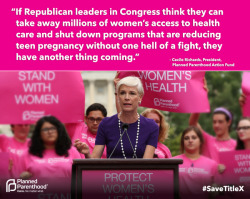 ppaction:    This is huge: Republican representatives just moved to ELIMINATE Title X (the nation’s family planning program), and nearly all federal funding for teen pregnancy prevention and sex education. Take action now!  #SaveTitleX   