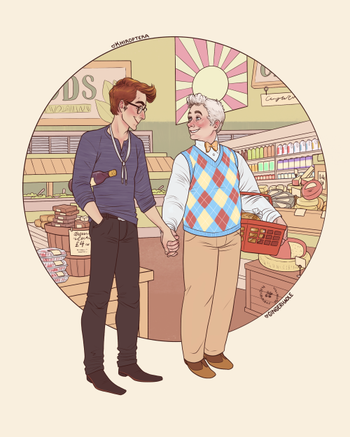 khiroptera: happy good omens anniversary! again! aziraphale and crowley are domestic and married and