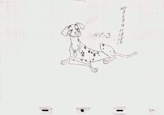 clarabellecow:  Pongo Animation Test Original Drawings by Milt Kahl In Memory of
