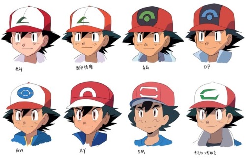 a-dolphin-cubed:Satoshi/Ash Ketchum throughout the years the in Pokémon anime series. In order: • In