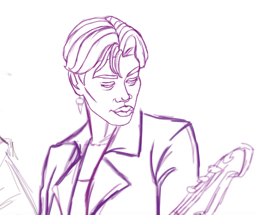 liquidxsin: Royce and the Rollers: Pamela close upSneak peak of a sketch I’ve been meaning to finish