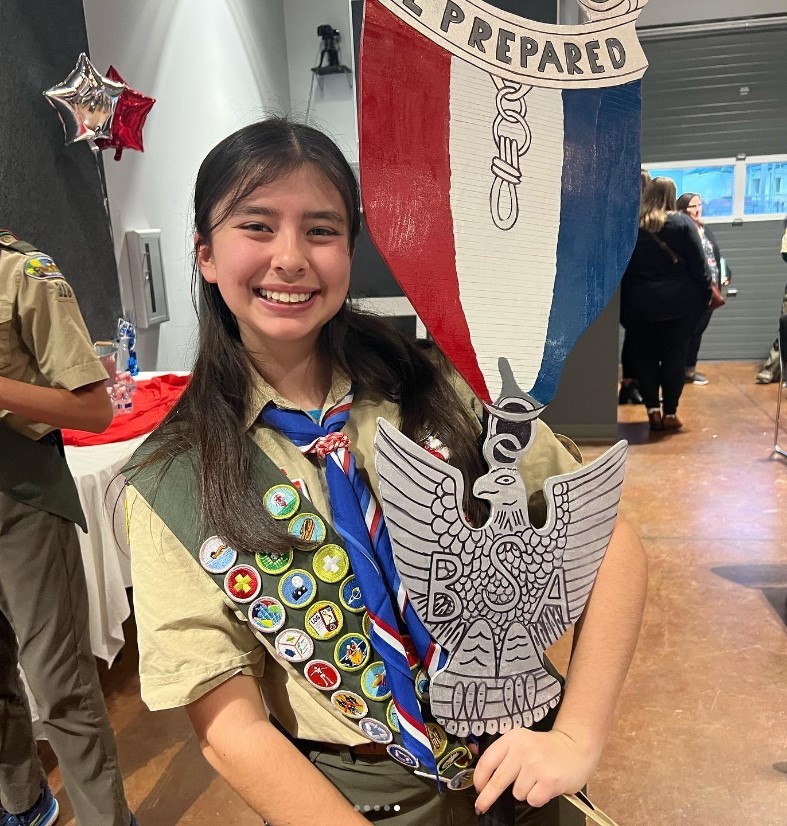 On March 4th, Troop 318 held an Eagle Court of Honor to celebrate the accomplishments of Kaitlyn Carrillo as the Troop’s first female Eagle Scout! Congratulations, Kaitlyn!