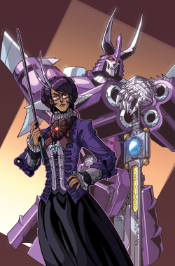 markerguru001:  So this was shown off today so I figured I’d show it off here and give a little insight into what I was going for with this cover.With the design for the holo avatar for Cyclonus, I knew that James wanted a female Victorian school teacher