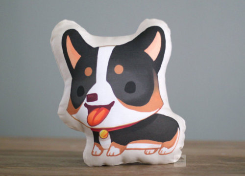 Tricolor Corgi Pillow, $25.00