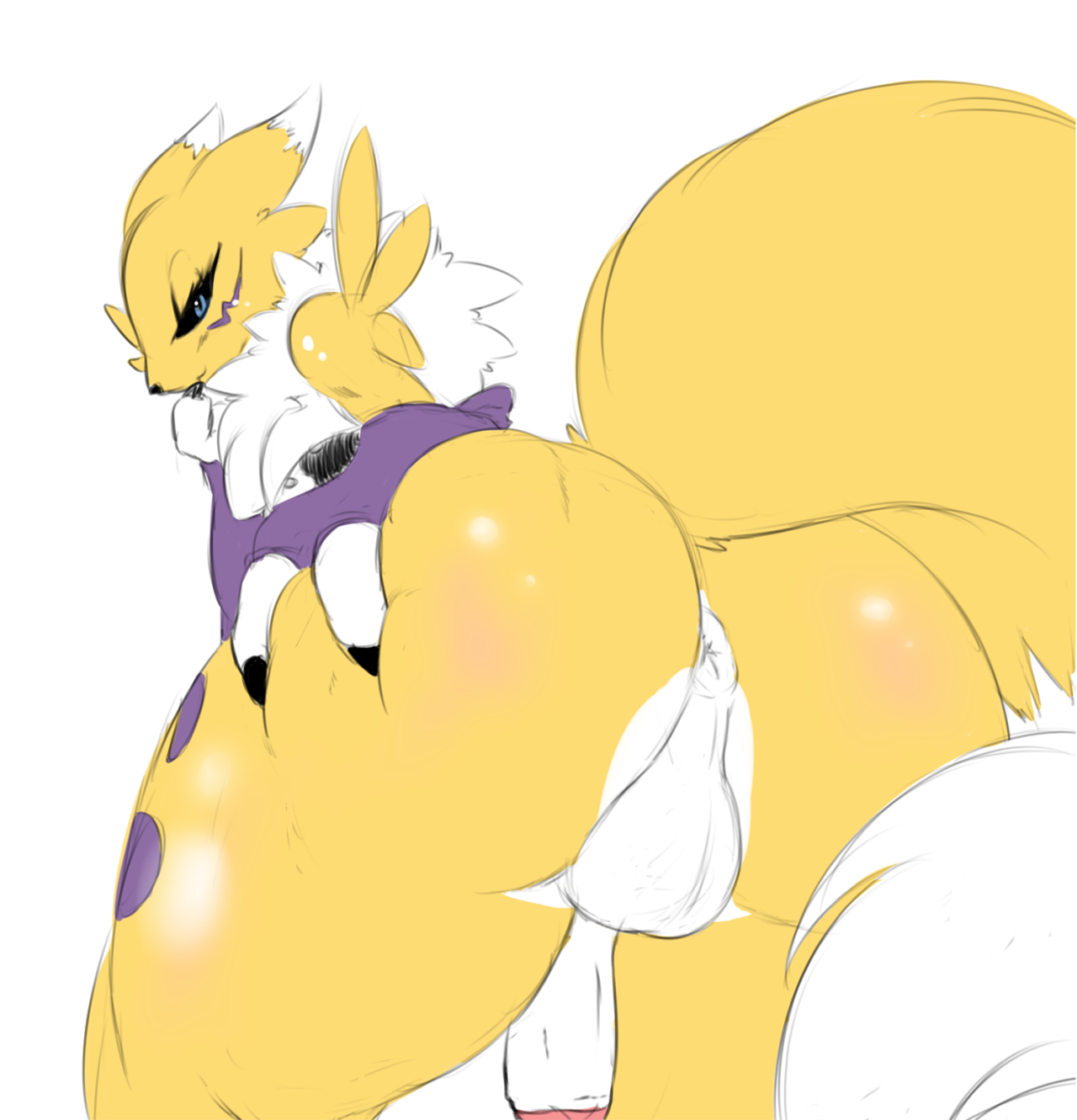 brachybrit:  Renamon CommissionÂ  Still have to finish the last 2 drawings of this