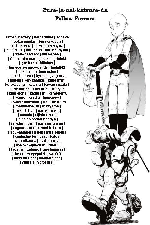 zura-ja-nai-katsura-da:Thank you all for making my days happy =) I finally did this, it’s not much b