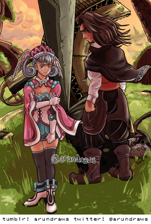 arundraws:“Does it hurt to remember?”My full piece for the Monado Zine! I wanted to illustrate Melia