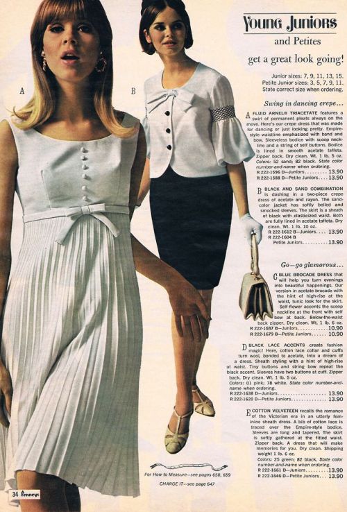 Terry Reno and Barbara Bach in JCPenney catalog, 1960s.