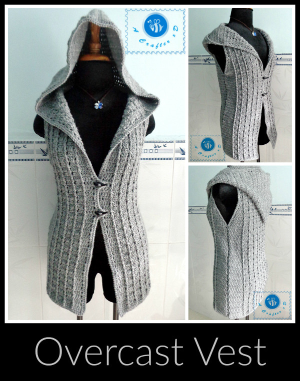 mazkwok:  Overcast Vest - free crochet pattern  