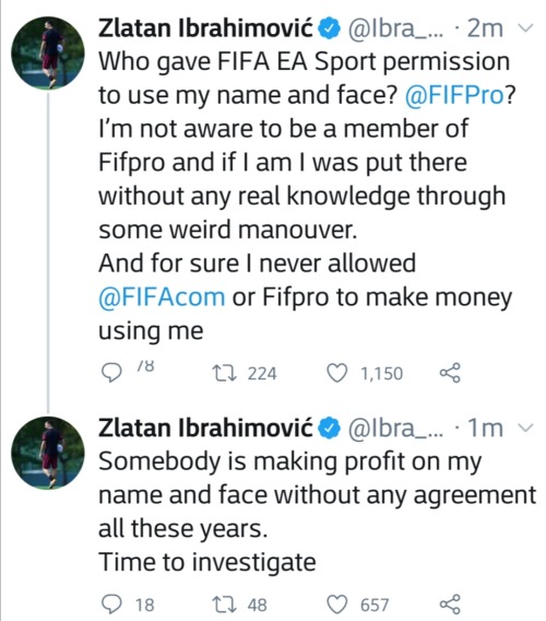 Zlatan is picking a fight with EA.