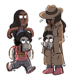 acynosure:  They didn’t wanna fuse into Stevonnie to do anything sneakyIronically I doodled these up at school before today’s episode aired