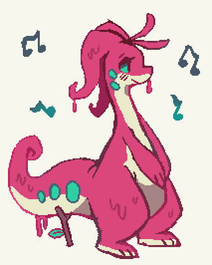agent-de-voyages:  A rather pudgy goodra that needs a stick to prop up its tail