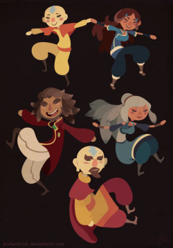 divyatakdesigns:  http://lesliesketch.deviantart.com/art/Family-Tree-Aang-and-Katara-410591870