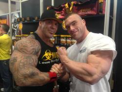 muscle-addicted:  Rich Piana &amp; Roman Fritz @ FIBO 2013 