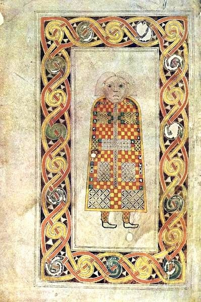 Saint Matthew from the 7th century AD Book of Durrow